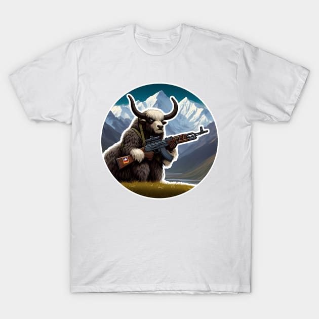 Tactical Yak T-Shirt by Rawlifegraphic